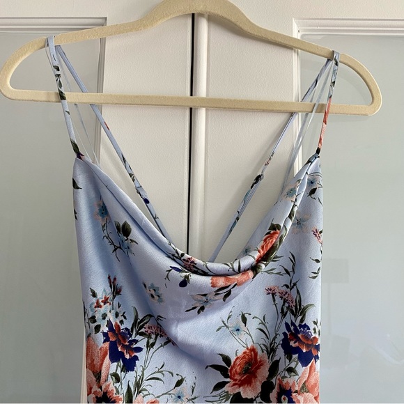 ASTR The Label Gaia Floral Midi Dress - Blue Rust Floral - Small - Picture 7 of 14